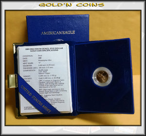 1989 Tenth Ounce Proof Gold American Eagle Original Government Packaging