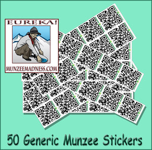 CLEAR Generic Munzee Stickers - 7/8" Size - 50 Pack