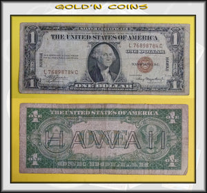1935-A Hawaii Overprint Emergency WWII $1 Silver Certificate