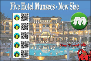 Hotel Munzee Stickers - 5 Pack