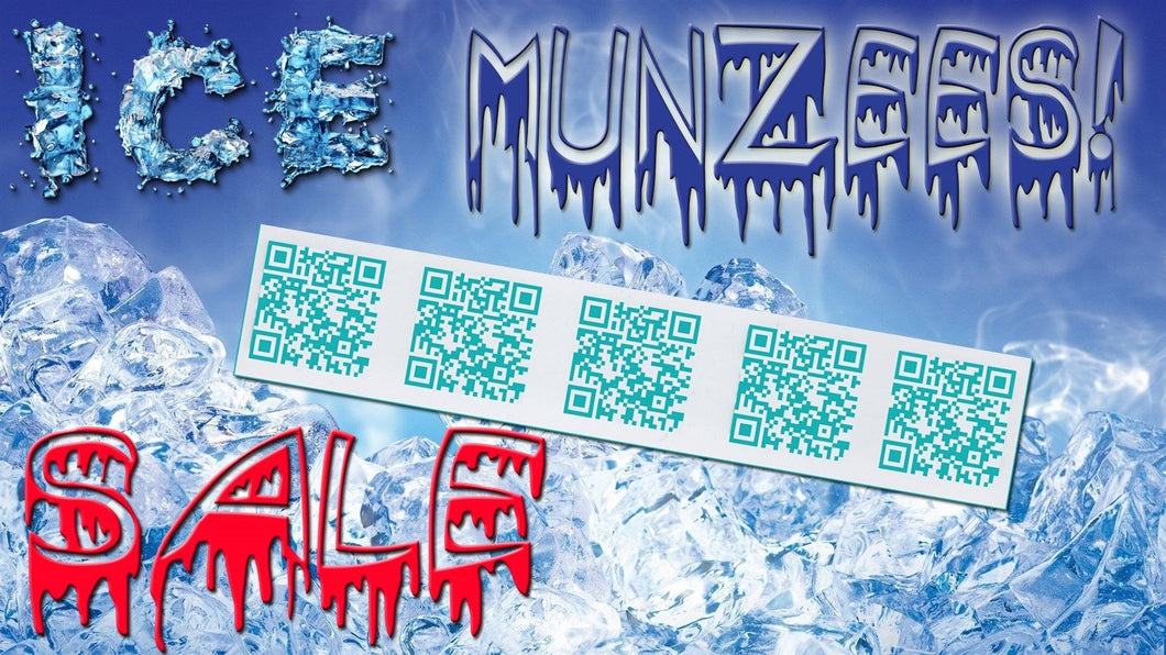 Ice Munzee Stickers - 5-Pack