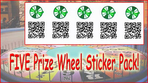 Prize Wheel Munzee Stickers - 5 Pack