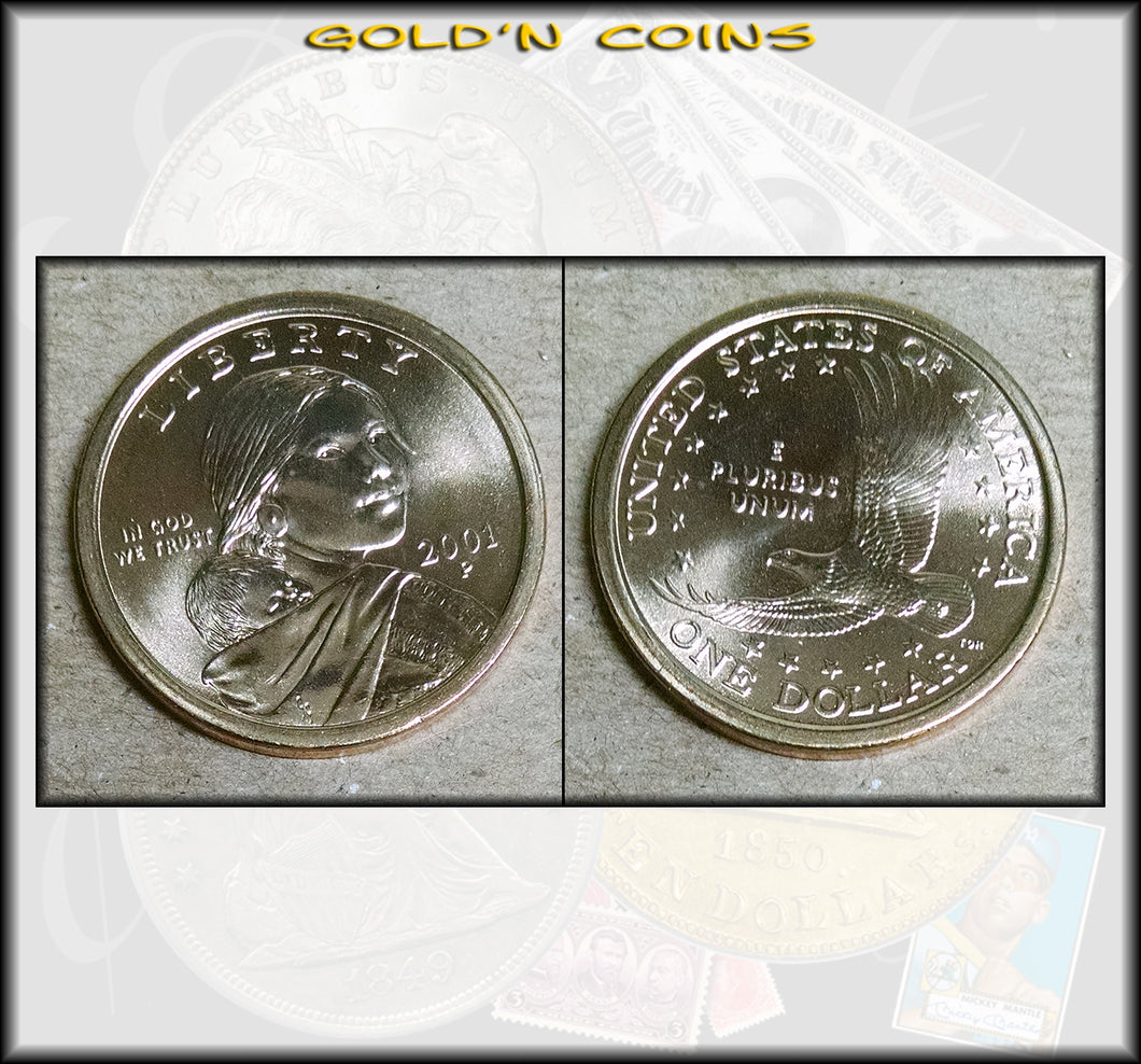 2001-P Sacagawea Native American Golden Dollar - UNC