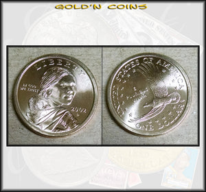 2002-D Sacagawea Native American Golden Dollar - UNC