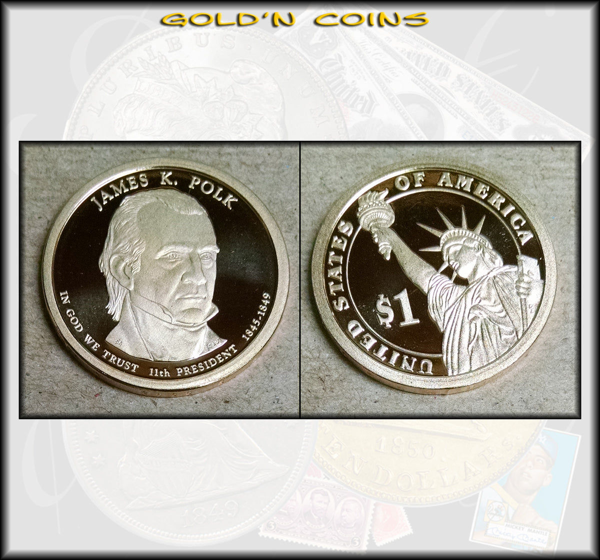 2009-S James Polk Presidential Gold Dollar Choice PROOF – Gold'n Coins ...